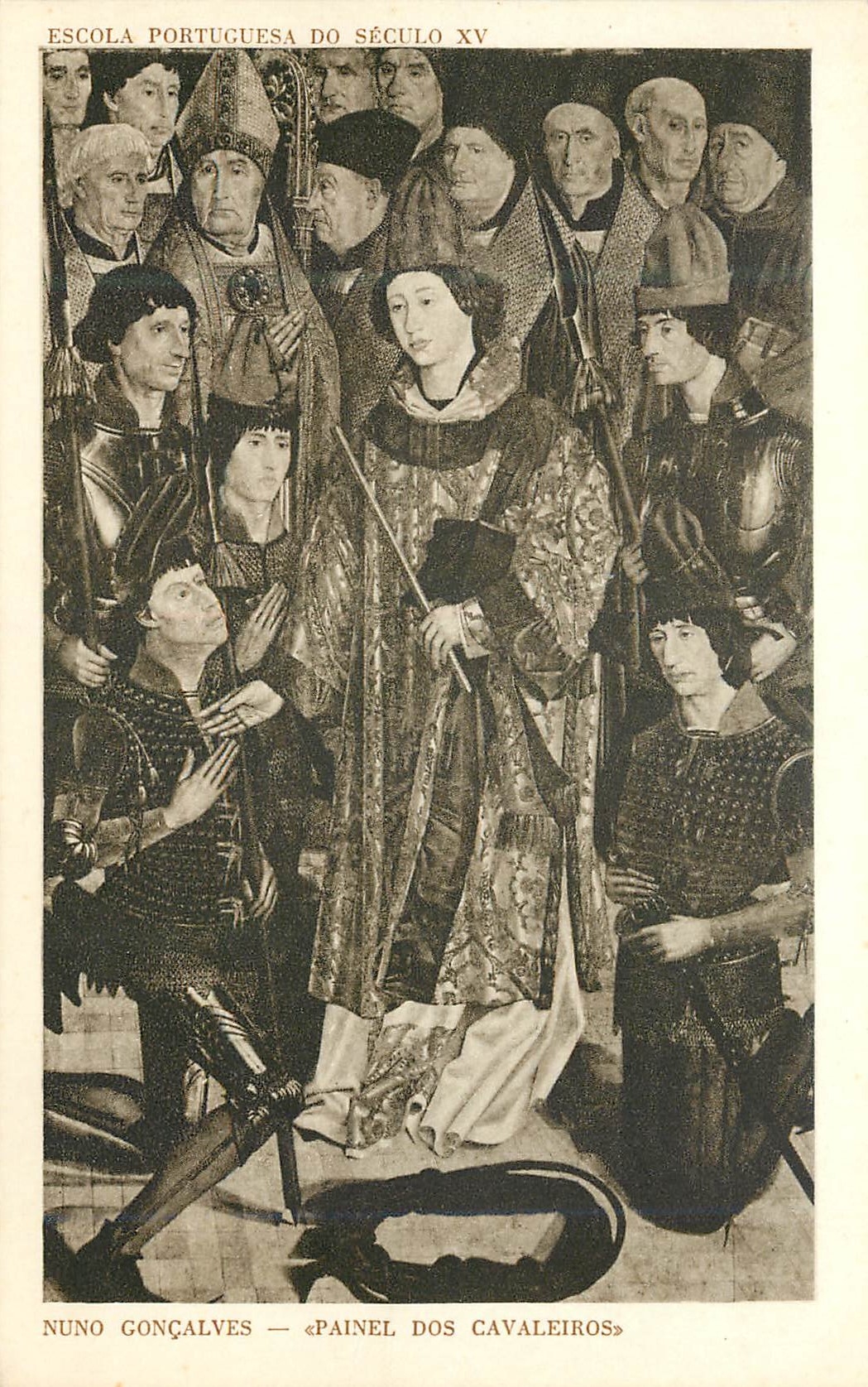 CPA Escola Portuguesa sec XV Lisbonne Nuno Goncalves Paineis dos Cavaleiros