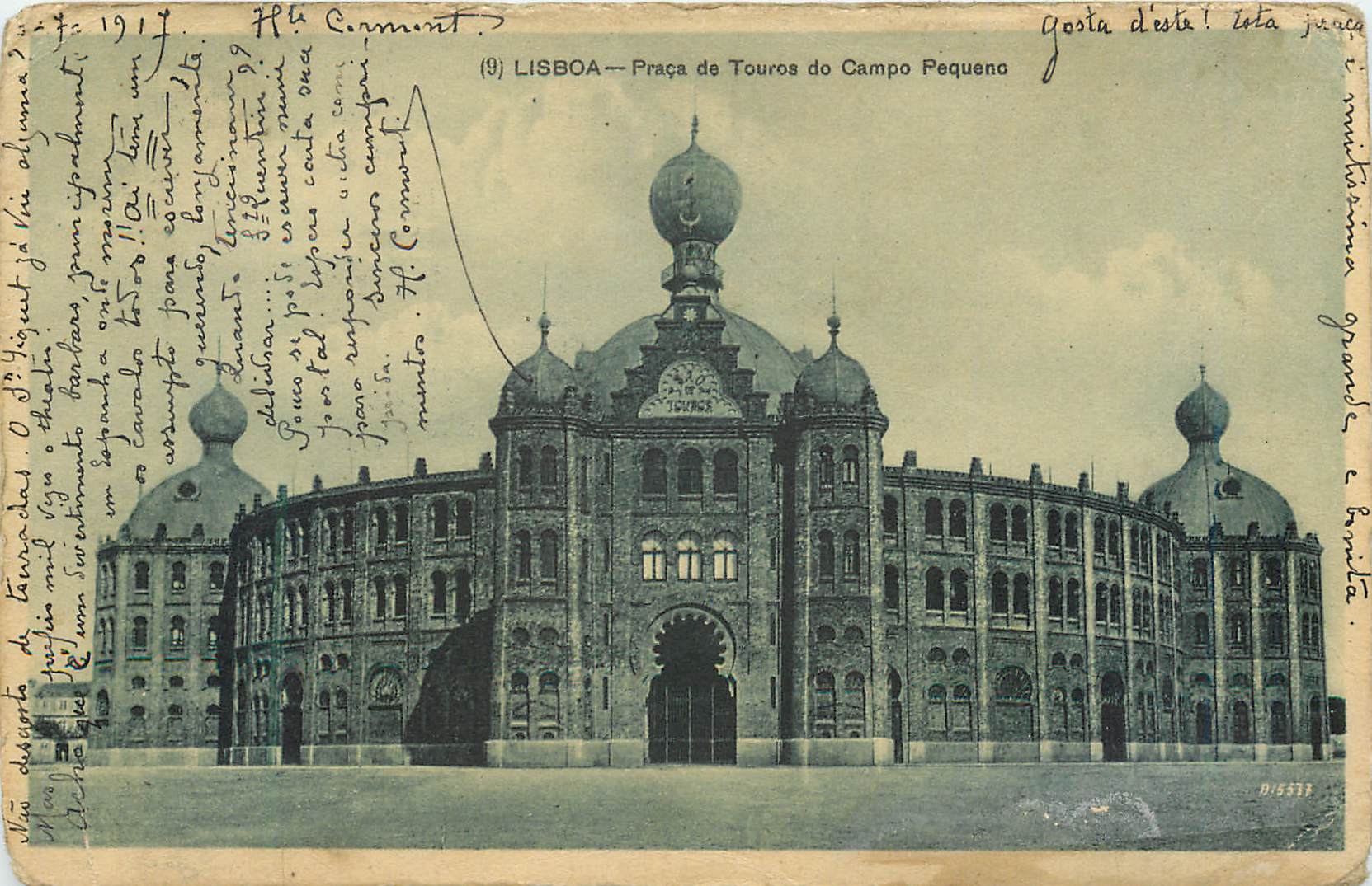 CPA Praca de Touros do Campo Pequeno Lisbonne Cachet Censure Censura