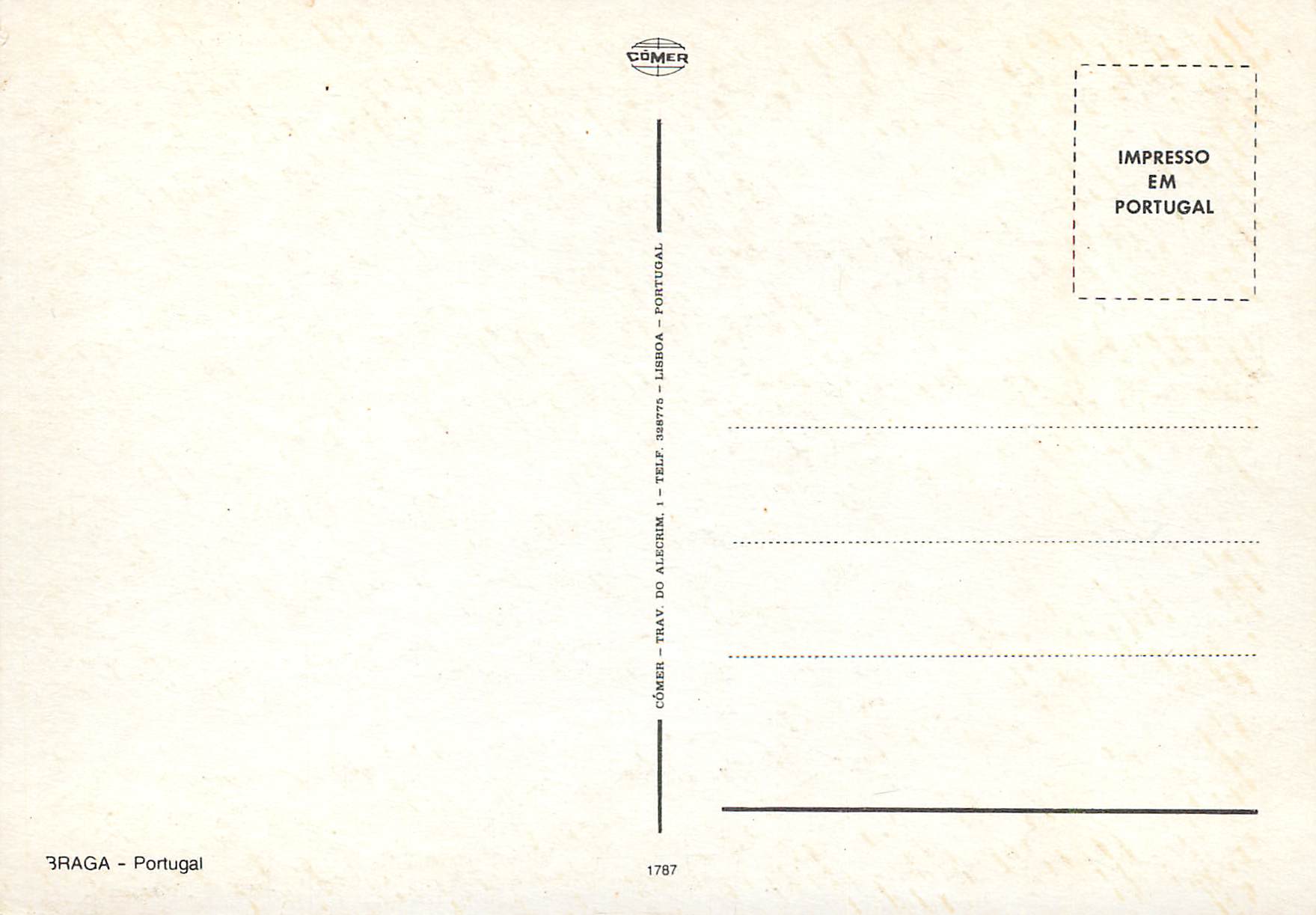 CPM Recordacao de Braga — Back