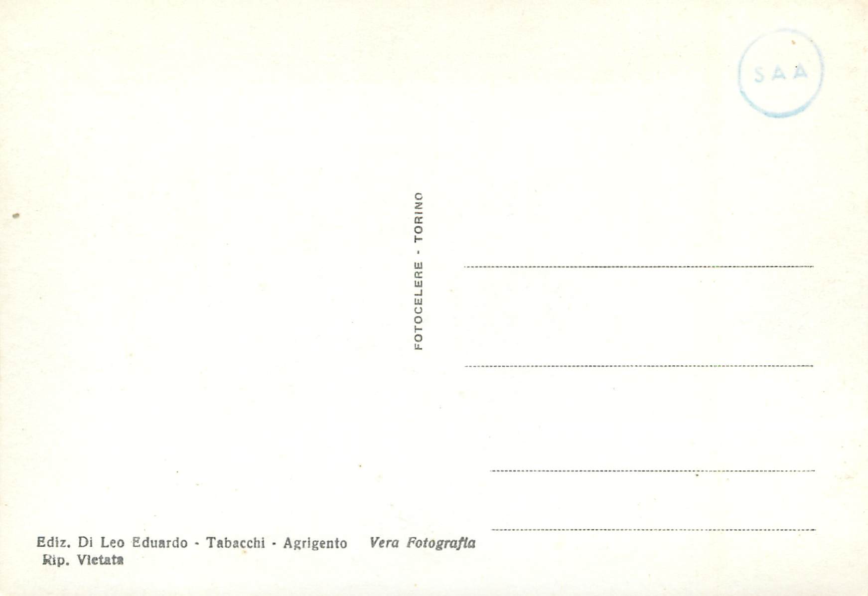 CPM Agrigento Tempi di Giove-Ercole-Concordia — Rückseite
