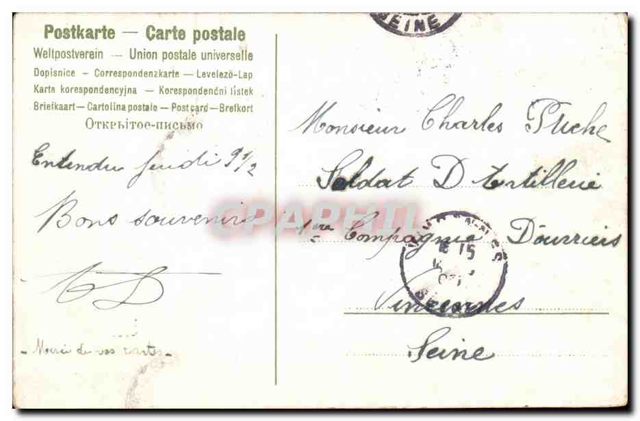 CPA Fantaisie Paysage — Rückseite