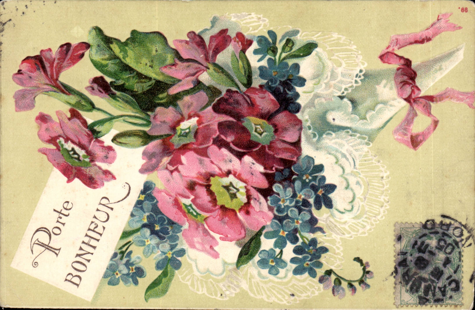 Bouquet de fleurs — Porte Bonheur — éditeur non identifié, n° de série '66