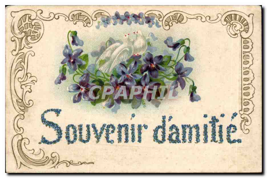 CPA Fantaisie Souvenir d'amitie (colombes)