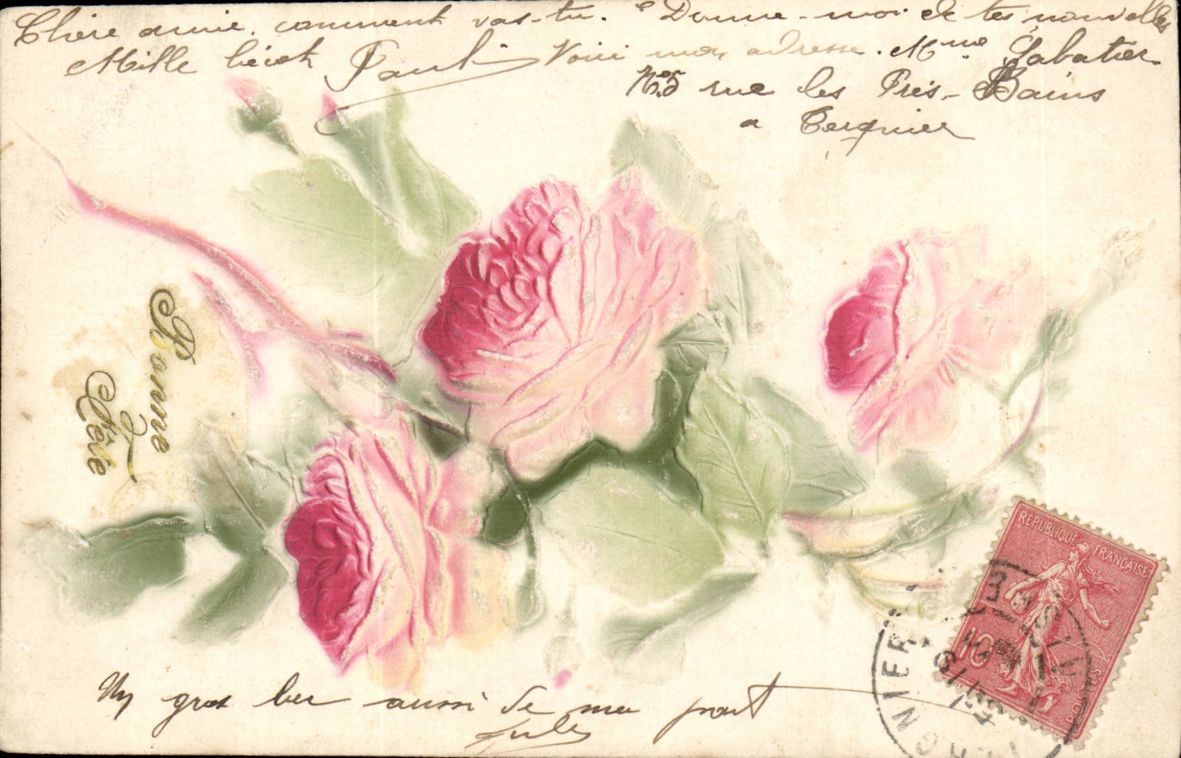 CPA Fantaisie Fleurs