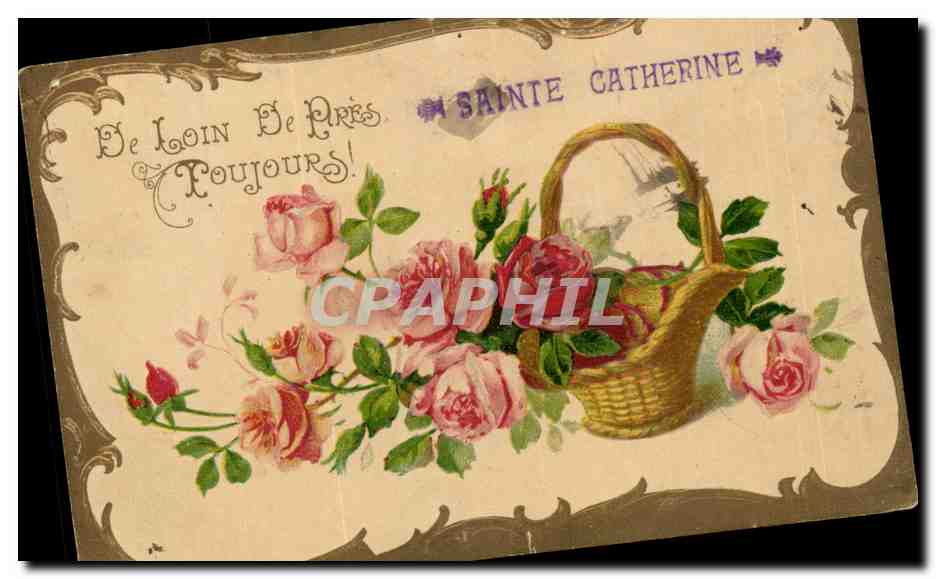 Sainte Catherine — Roses et panier — K. F. Éditeurs, Paris, série 1.793