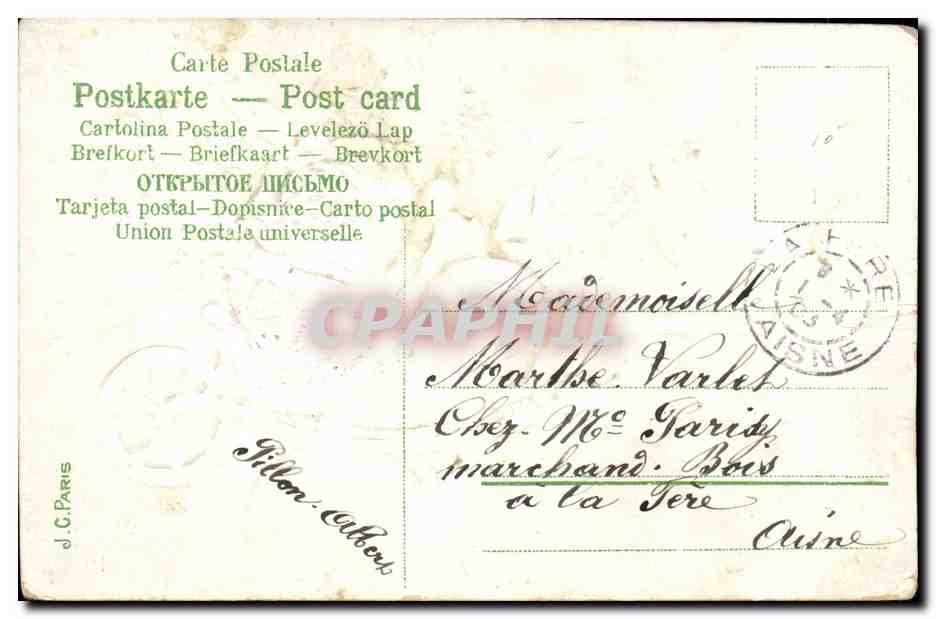 CPA Fantaisie Ceuillies pour vous 1er avril Easter Paques — Rückseite