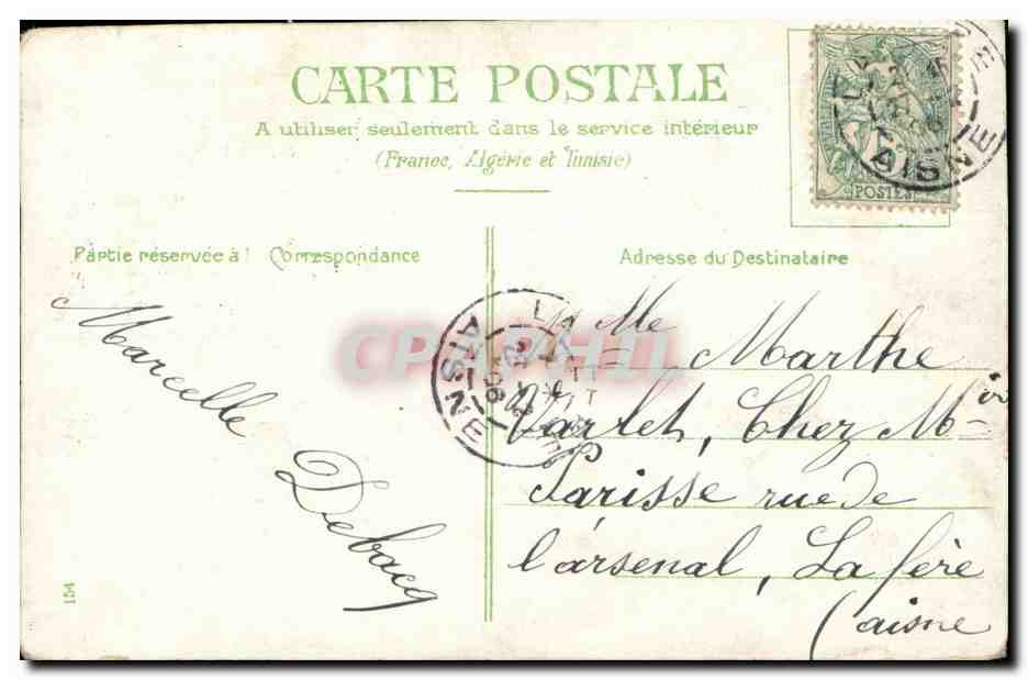CPA Fantaisie Fleurs Esperance — Rückseite