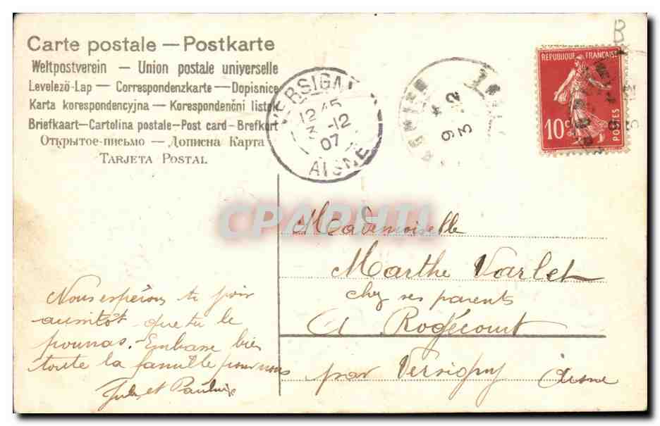 CPA Fantaisie Bebe Enfant — Rückseite
