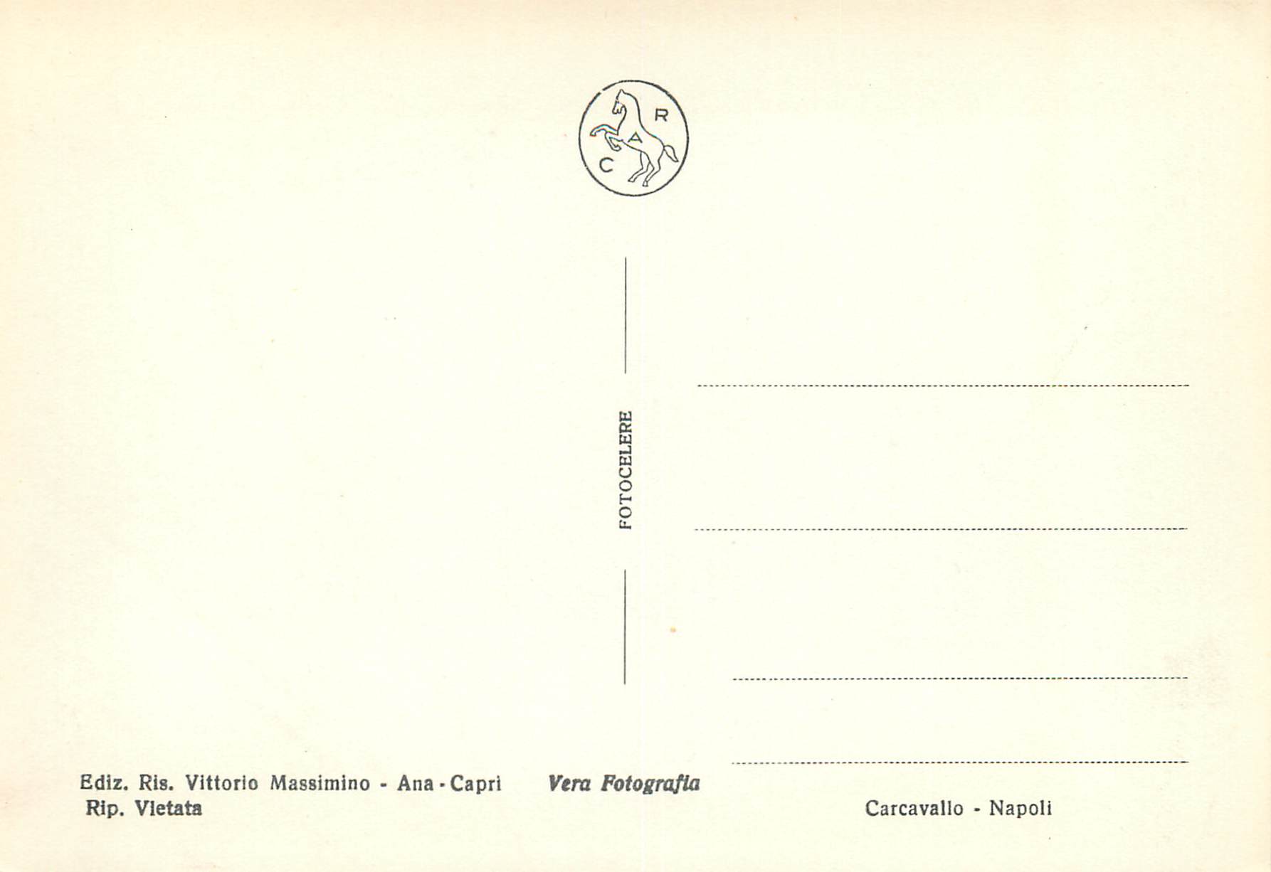CPM Anacapri San Michele - Hermes in riposo — Rückseite