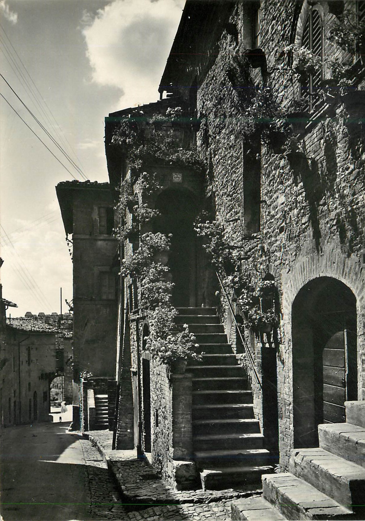 CPM Assisi Via Fontabella Balconi Fioriti