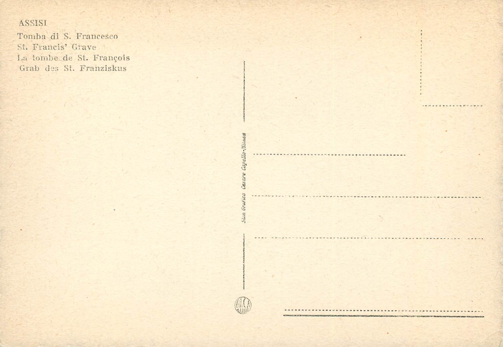 CPM Assisi Tomba di S.Francesco — Rückseite
