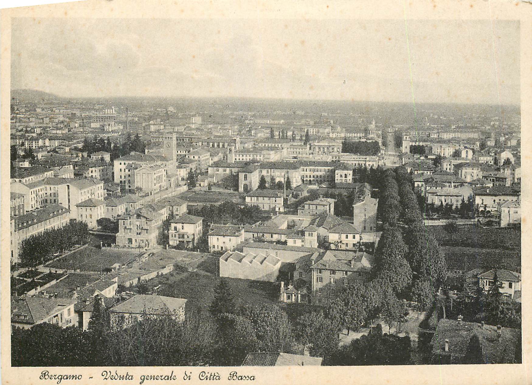CPM Bergamo Veduta Generale di Citta Bassa