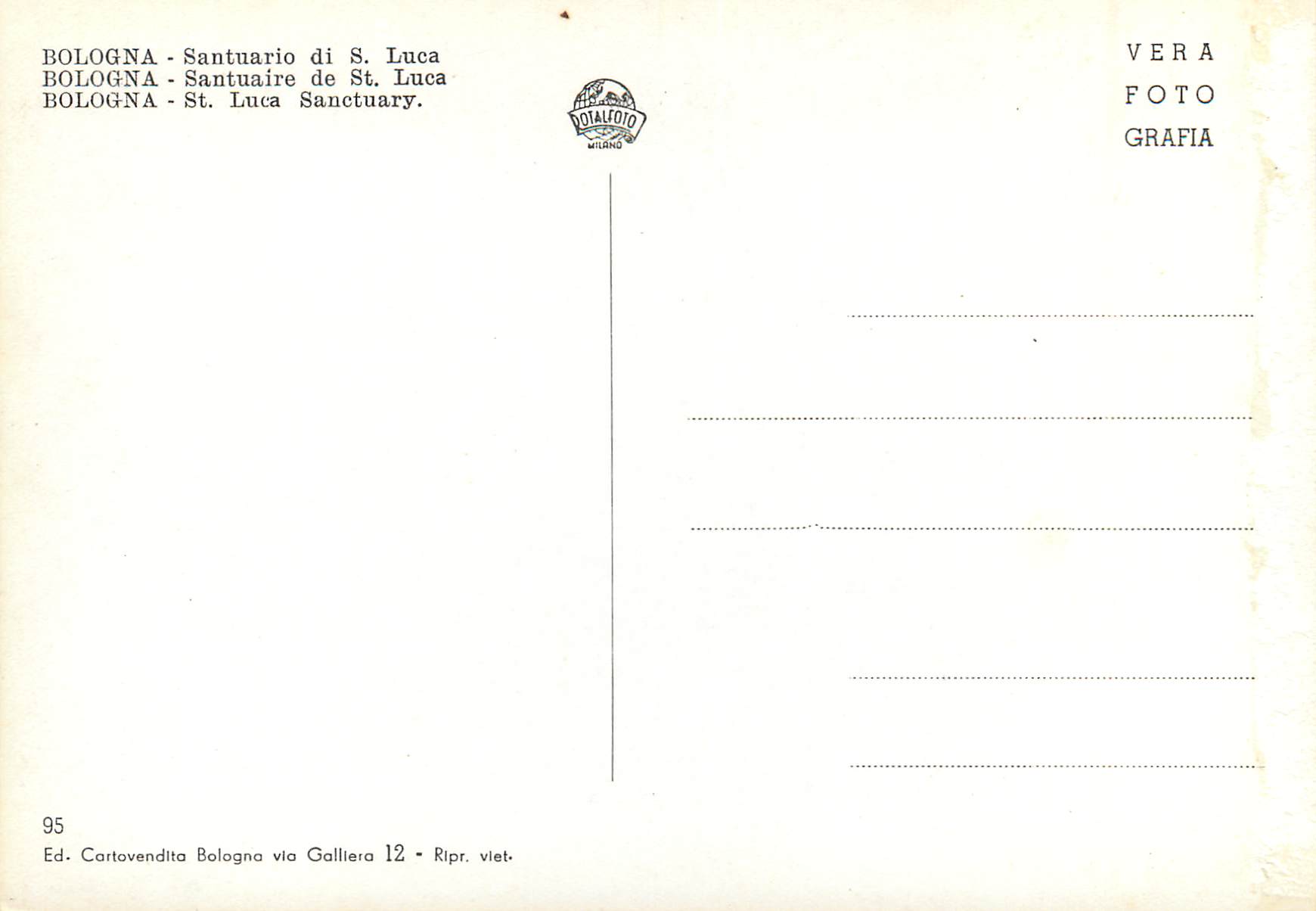 CPM Bologna Santuario di S. luca — Rückseite