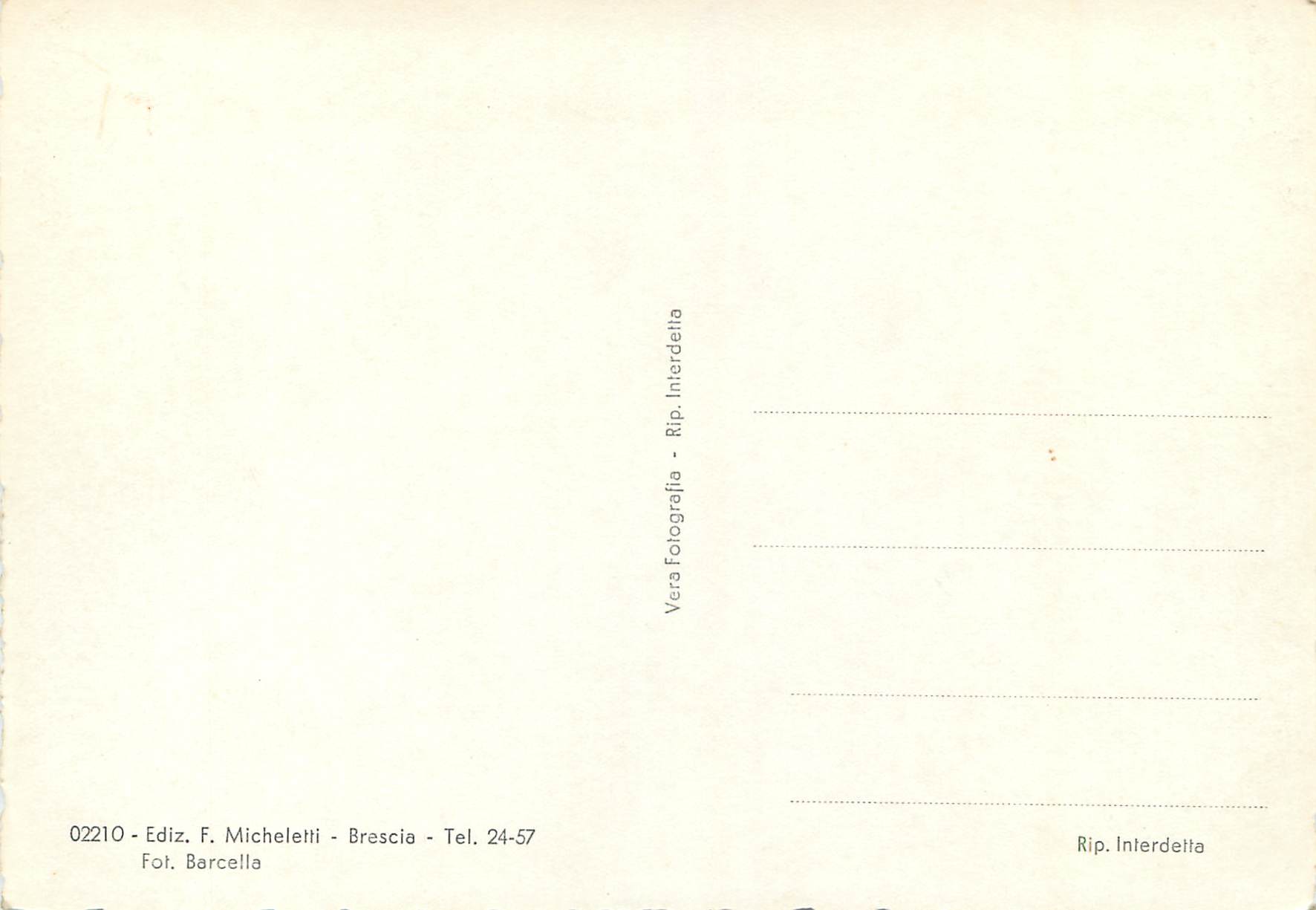 CPM Brescia Lonato Albergo Rist. Stella — Rückseite