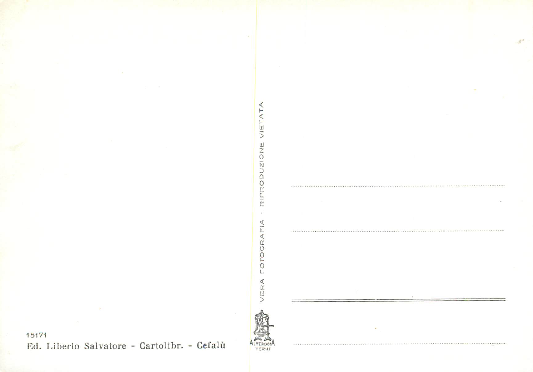 CPM Cefalu Cattedrale vista dall Alto Palermo — Rückseite