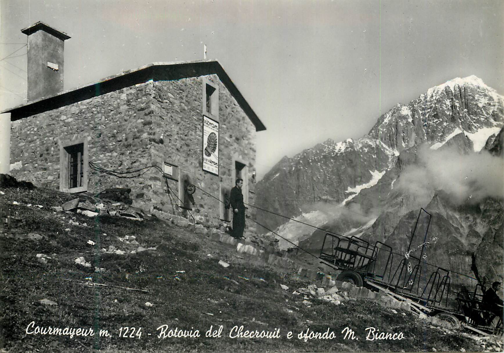 CPM Courmayeur Aoste Rotovia del Checrouit M. Bianco