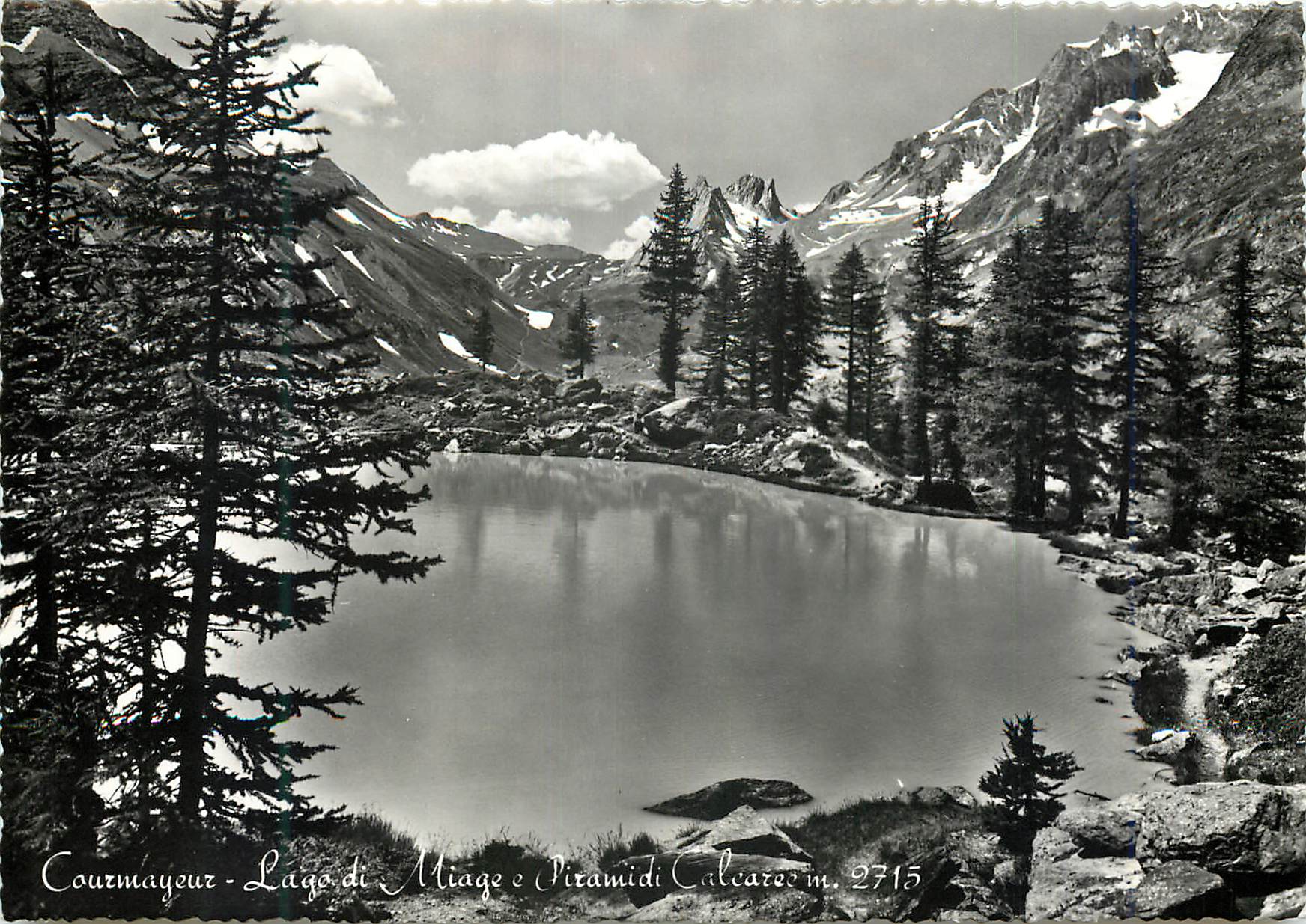 CPM Courmayeur Aoste Lago di Miage Piramidi Calcareo
