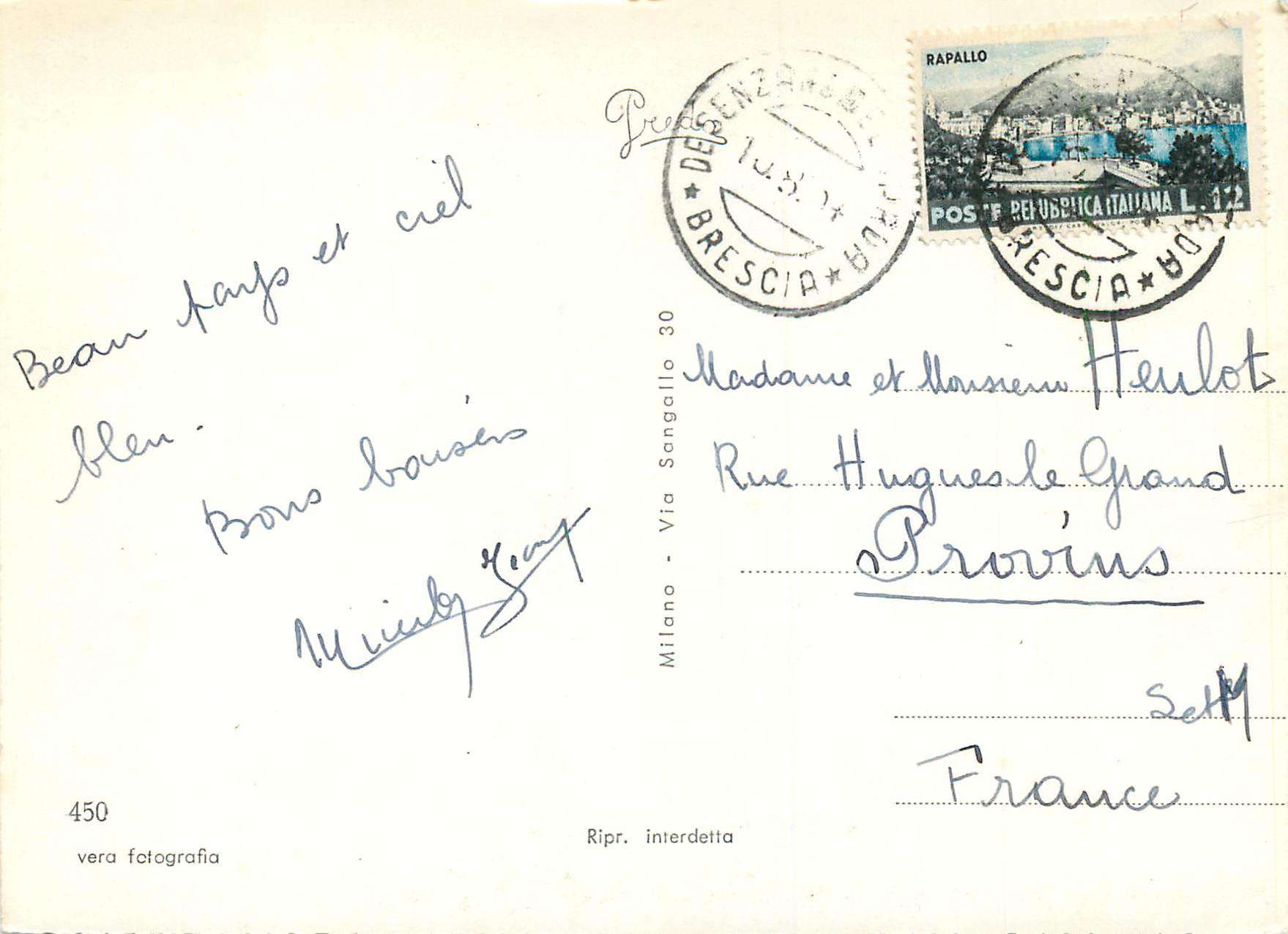CPM Desenzano Brescia Lago di Garda — Rückseite