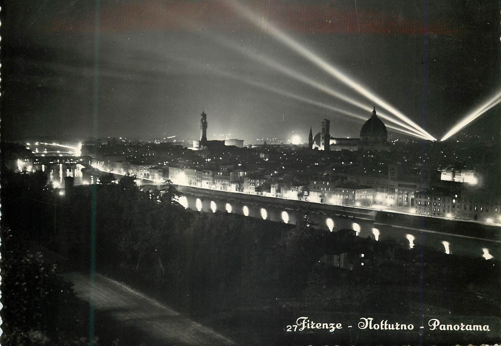 CPM Firenze Notturno Panorama