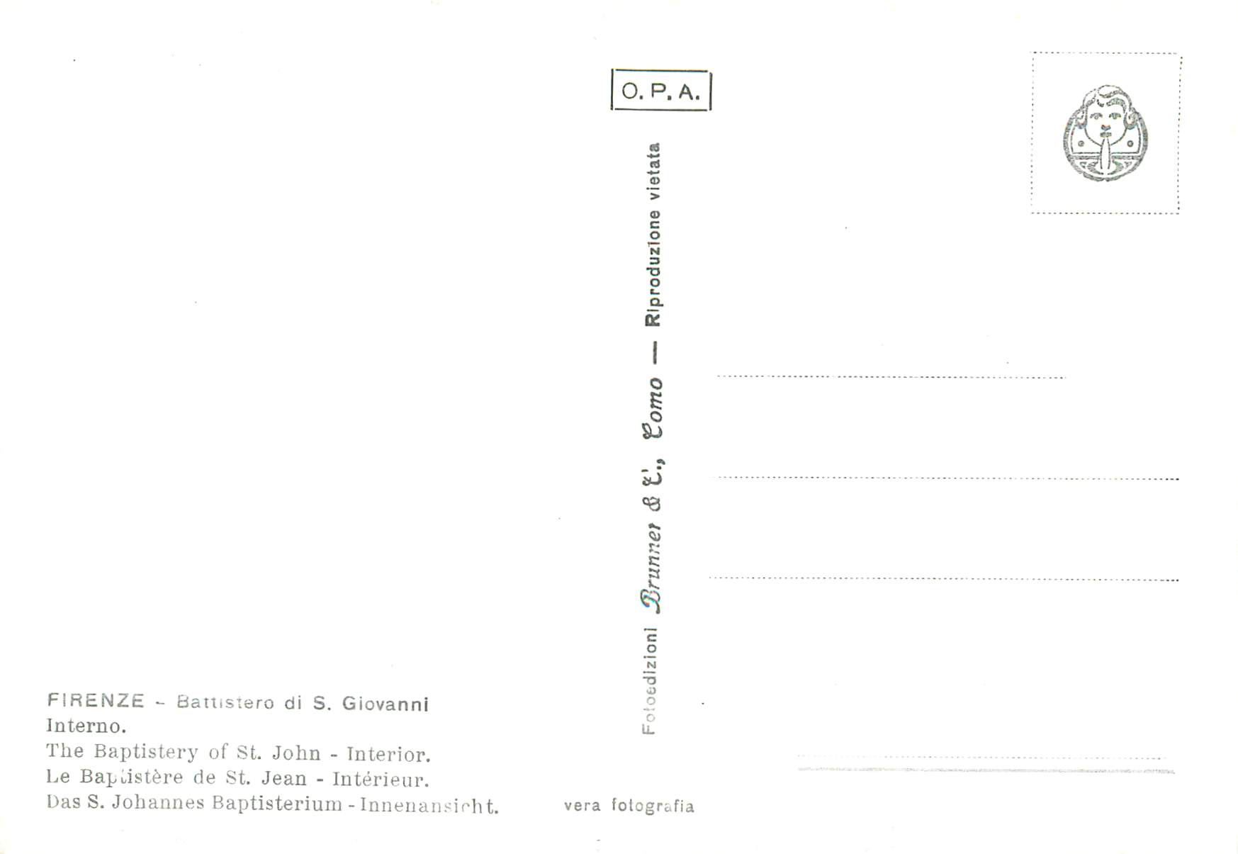 CPM Firenze Battistero di S. Giovanni — Rückseite