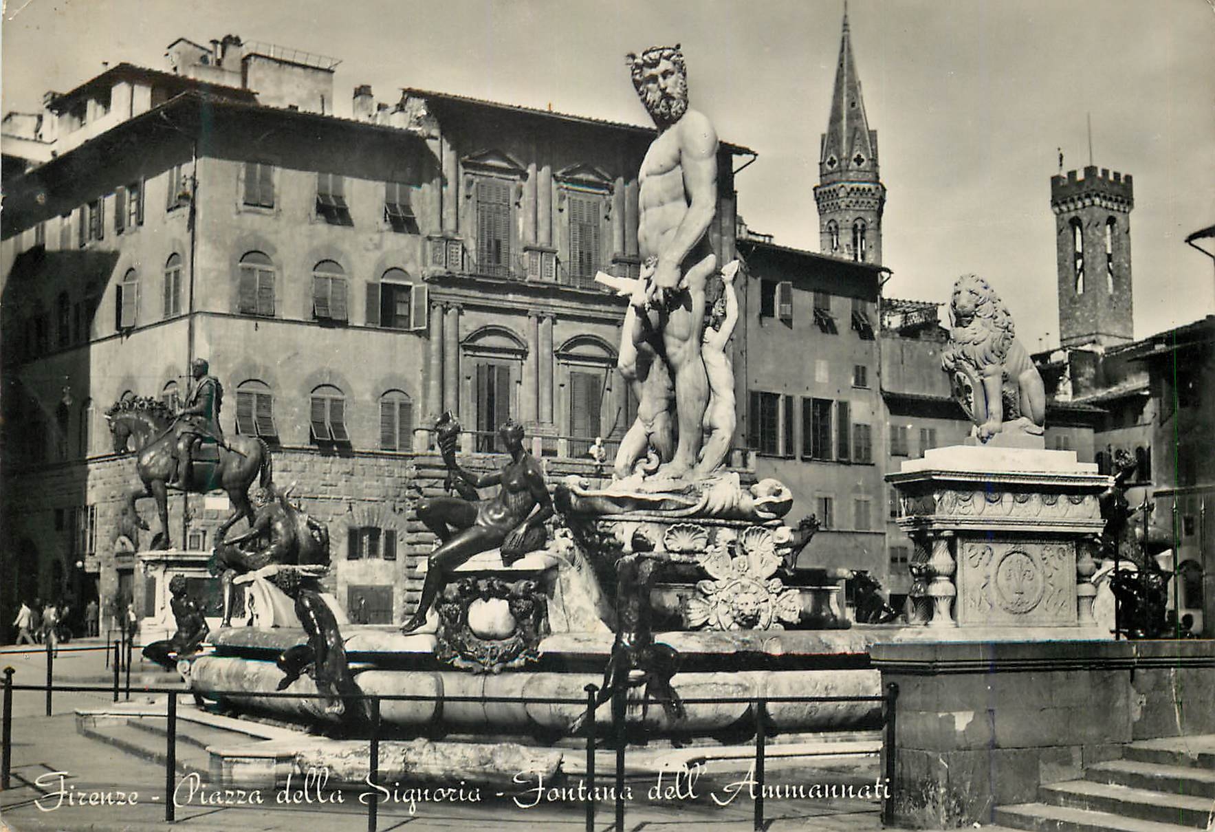 CPM Firenze Piazza della Signoria Fontana dell Ammannati