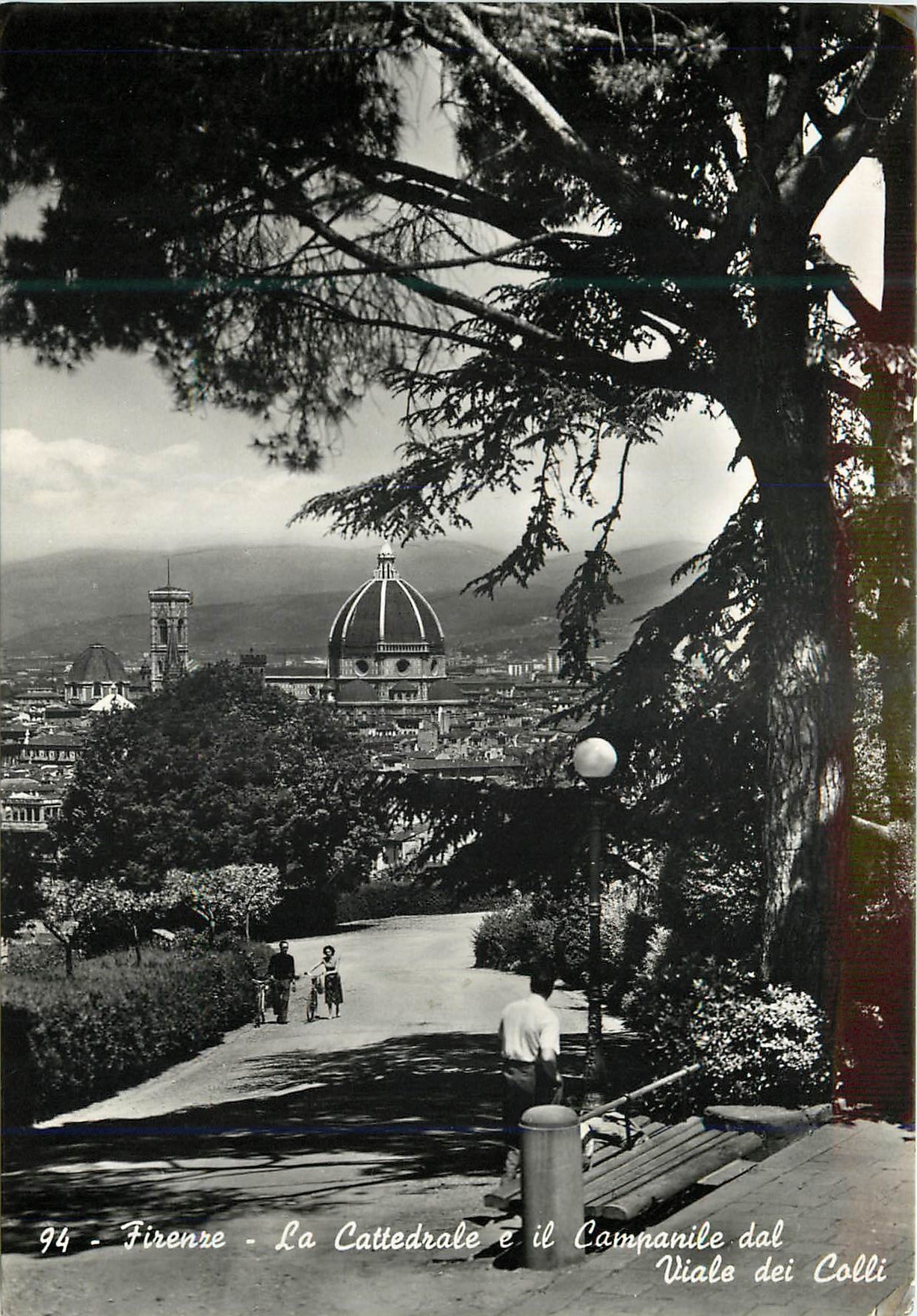 CPM Firenze La Cattedrale e il Campanile dal Vialle dei Colli
