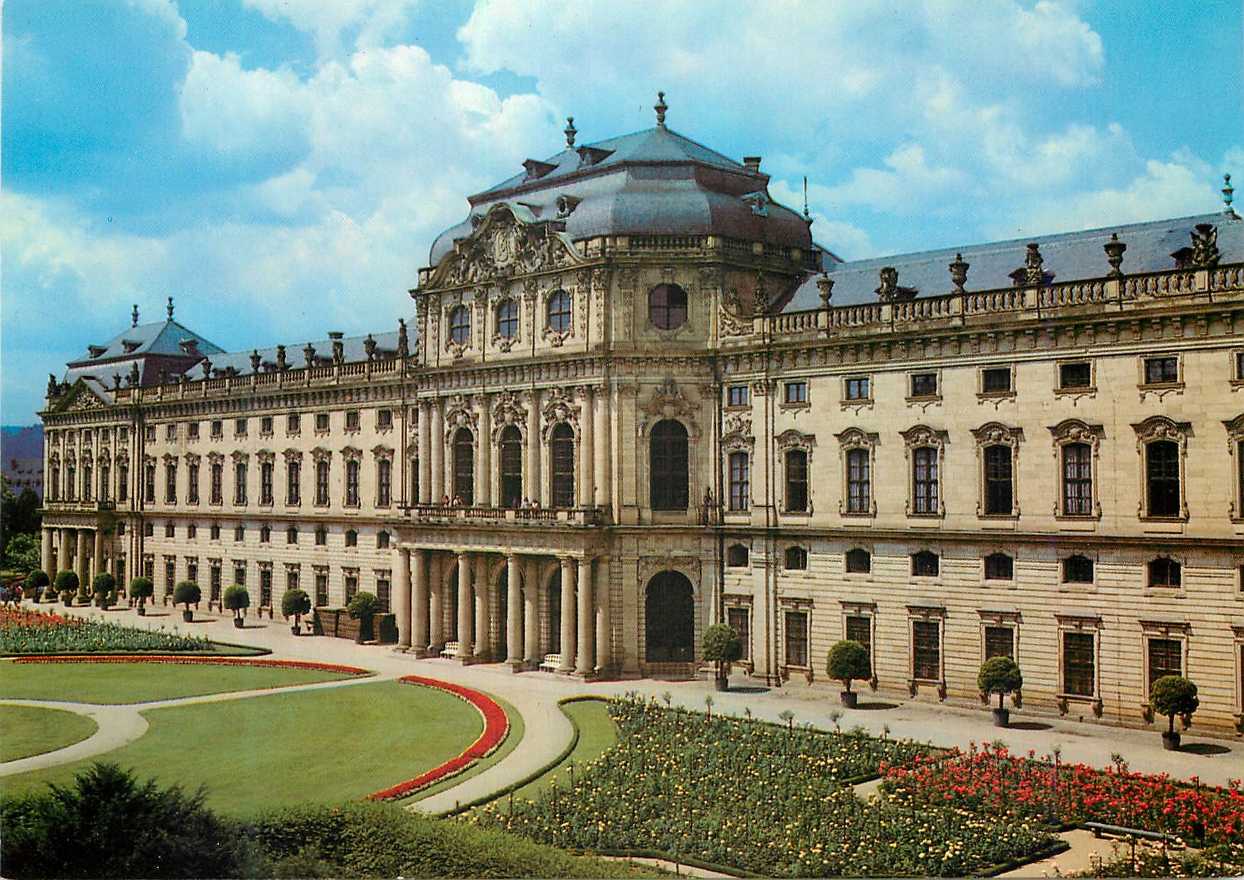 CPM Wursburg Residenz Gartenfassade
