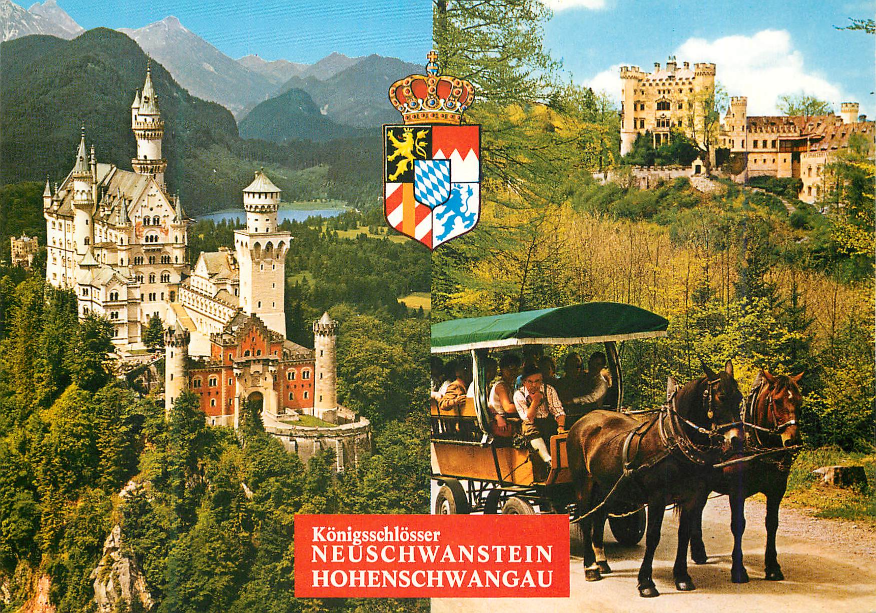 CPM Konigsschlosser Neuschwanstein Hohenschwangau
