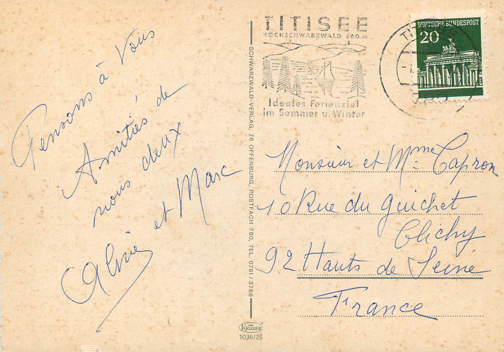 CPM Schwarzwald — Rückseite