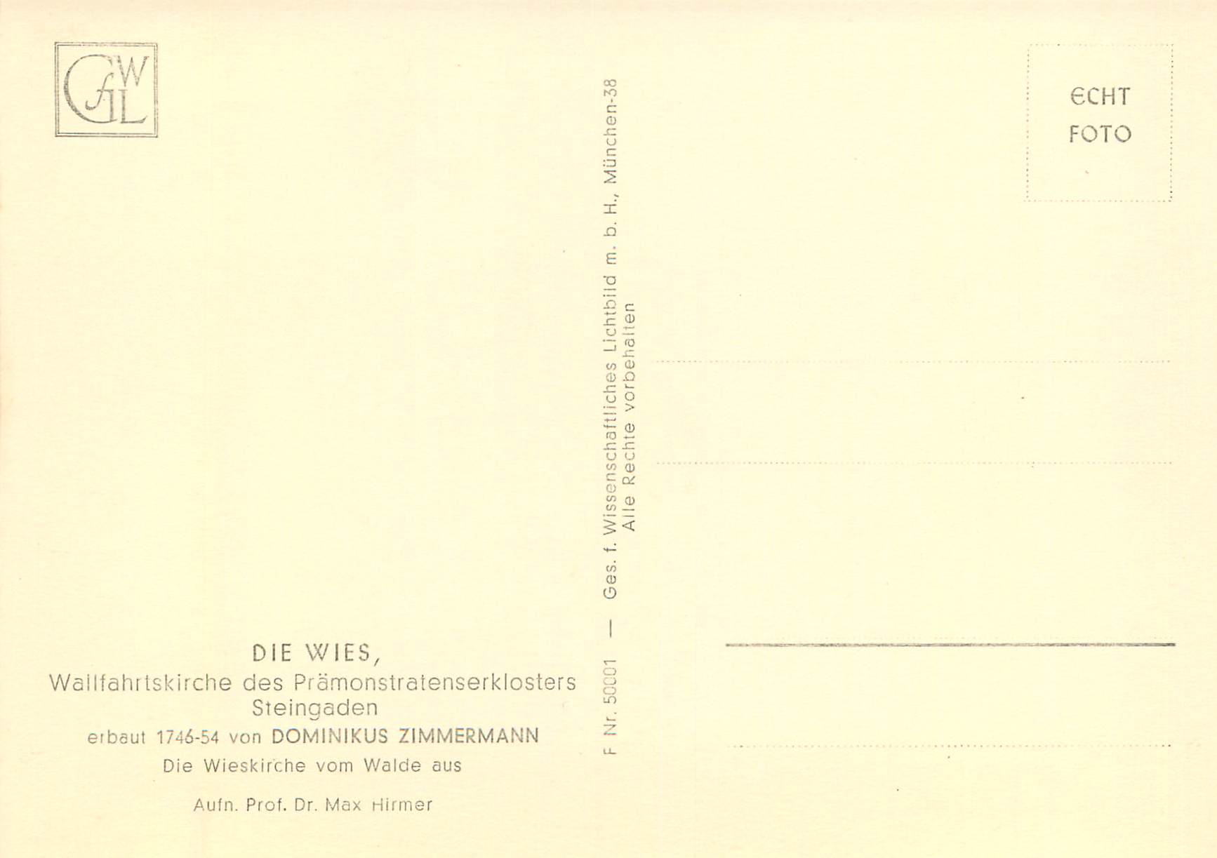 CPM Wallfahrtskirche Wies — Rückseite