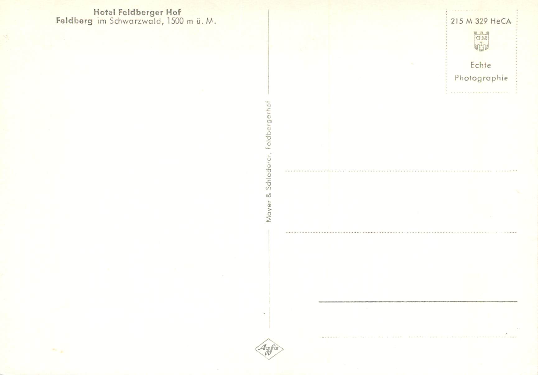 CPM Hotel Feldberger Hof Felberg — Rückseite