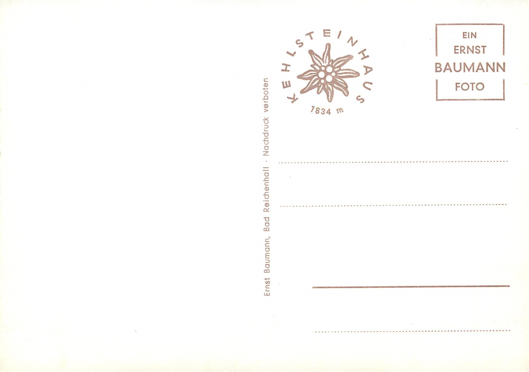 CPM Kehlsteinhaus Hohem Gotl Kehl — Rückseite