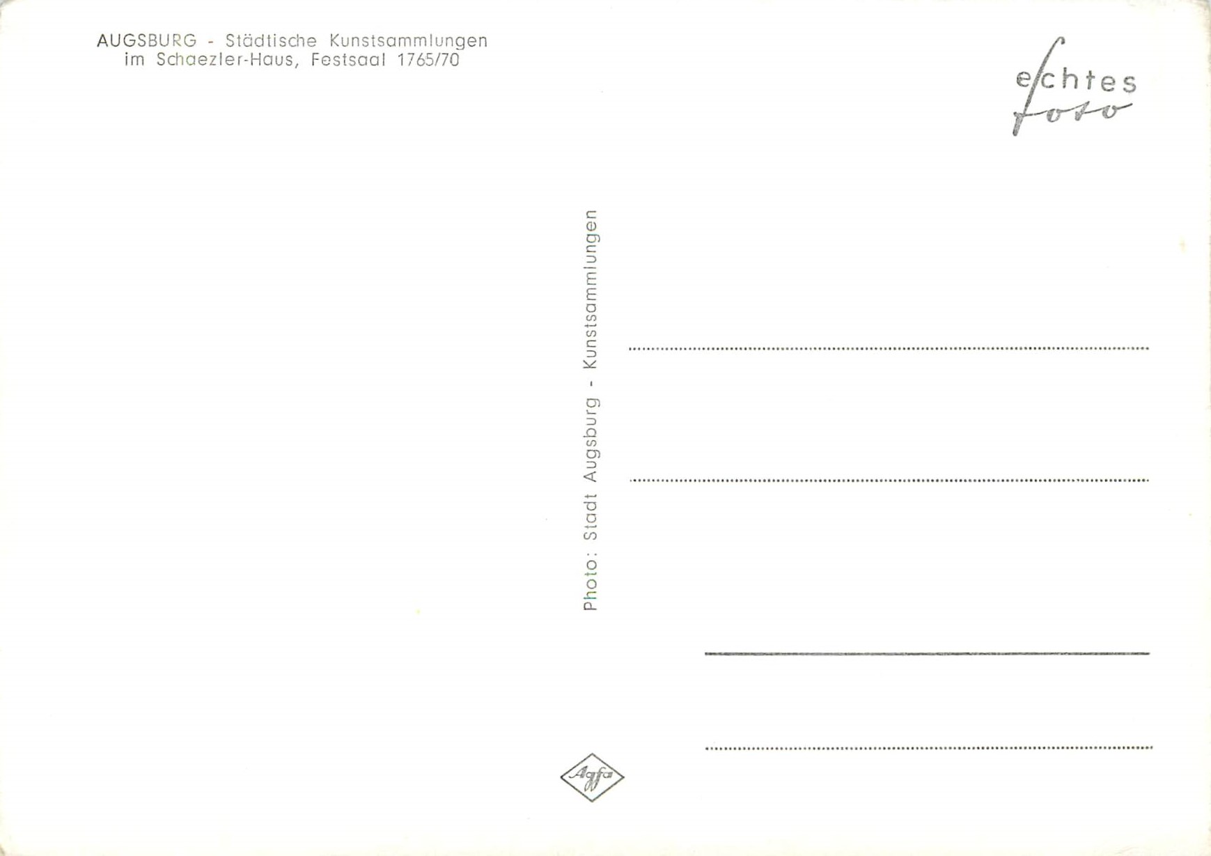 CPM Stadlische Kunstsammlungen im Schaezler-haus Augsburg — Back