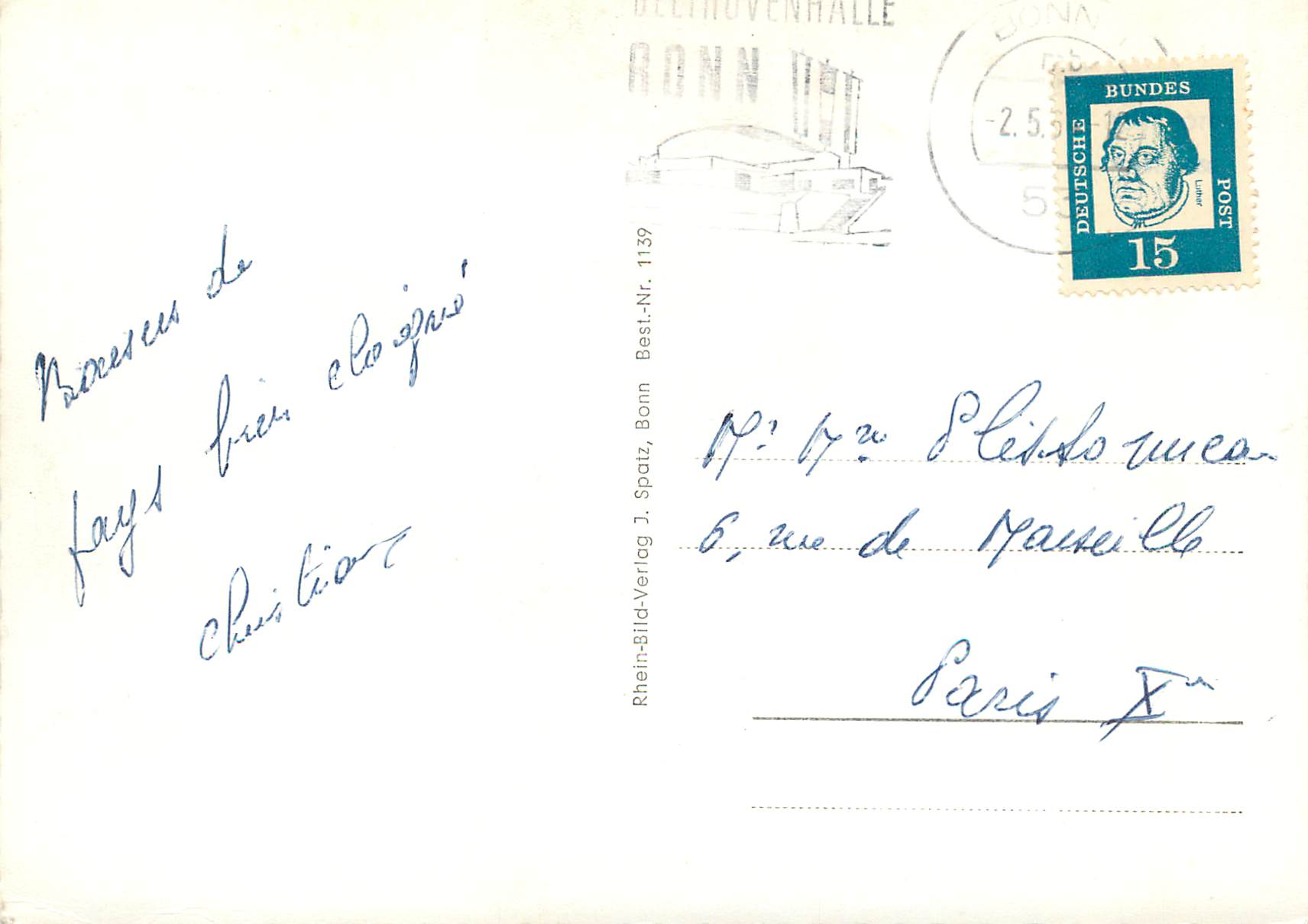 CPM Bundeshauptstadt Bonn — Verso