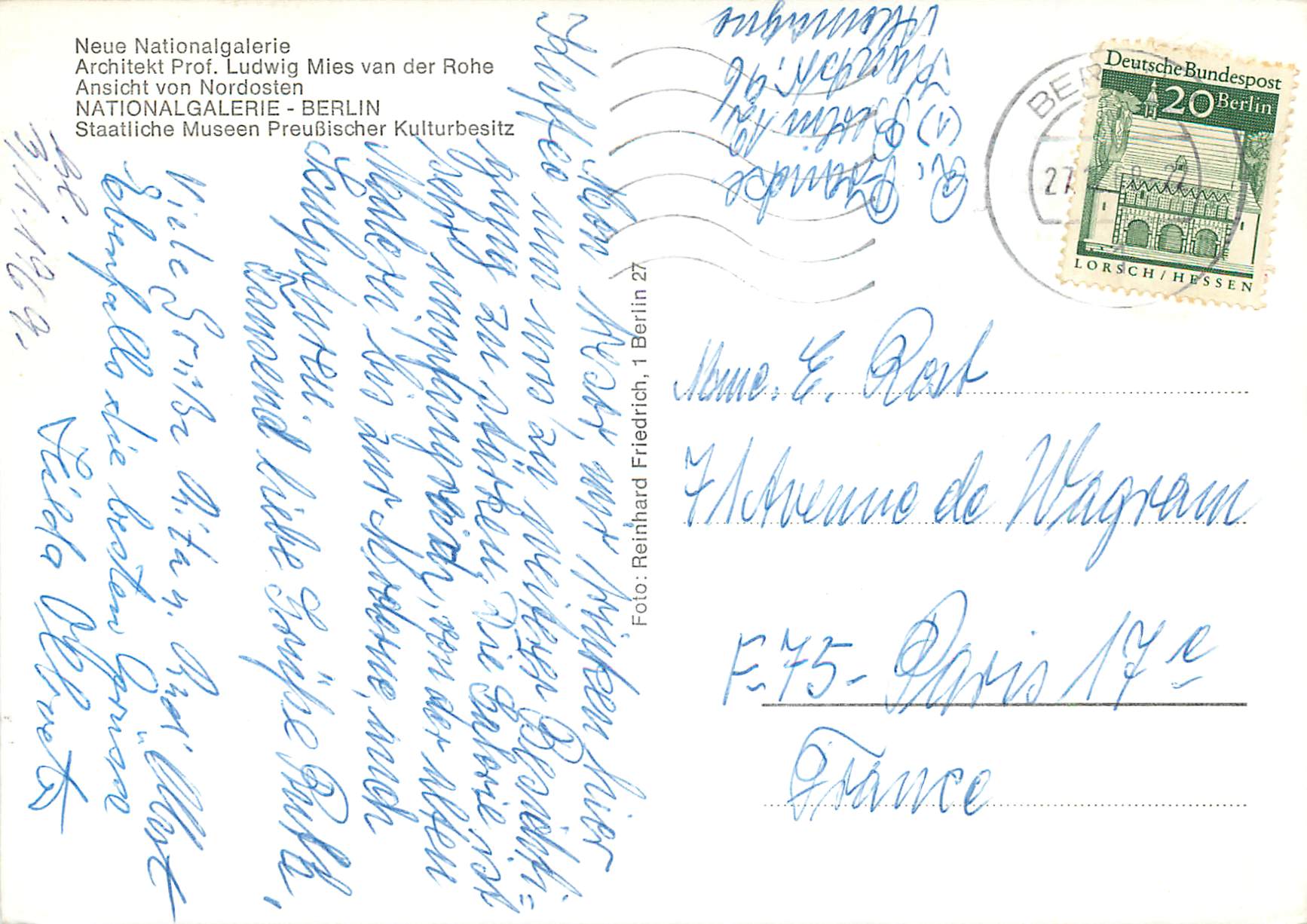 CPM National Galerie Berlin — Back