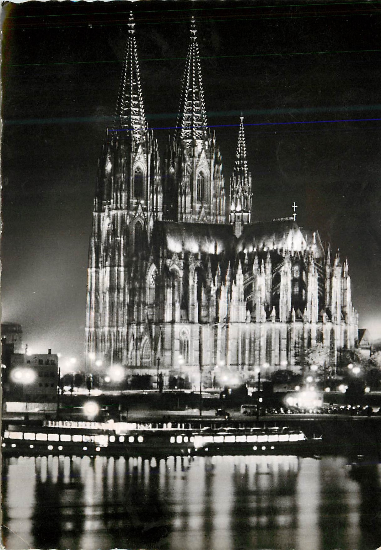 CPM Cathedrale in floodlight Koln am Rhein