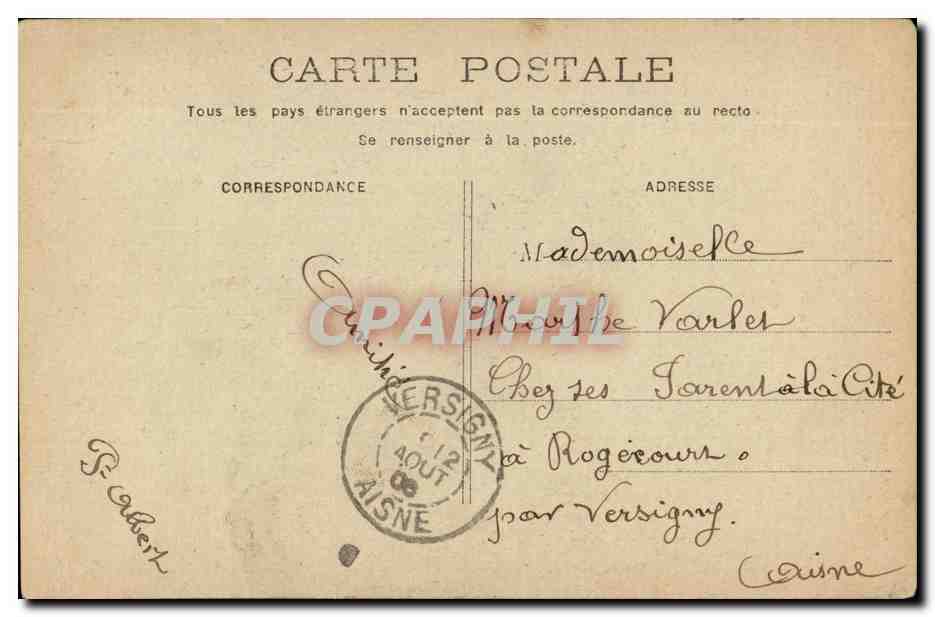 Amour et poésie — scène de jardin — éditeur inconnu, n°5 — Rückseite