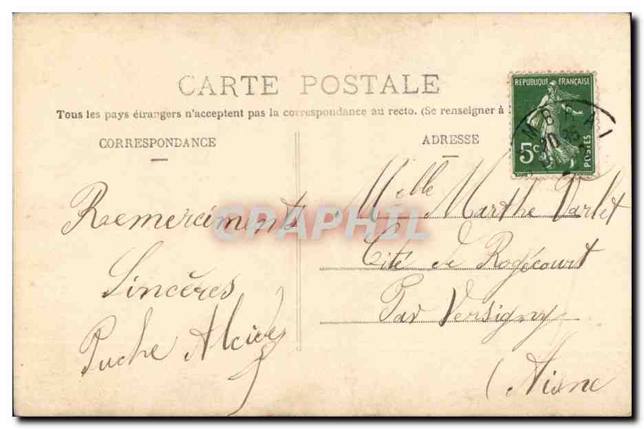 CPA Fantaisie Homme Aimable souvenir — Verso
