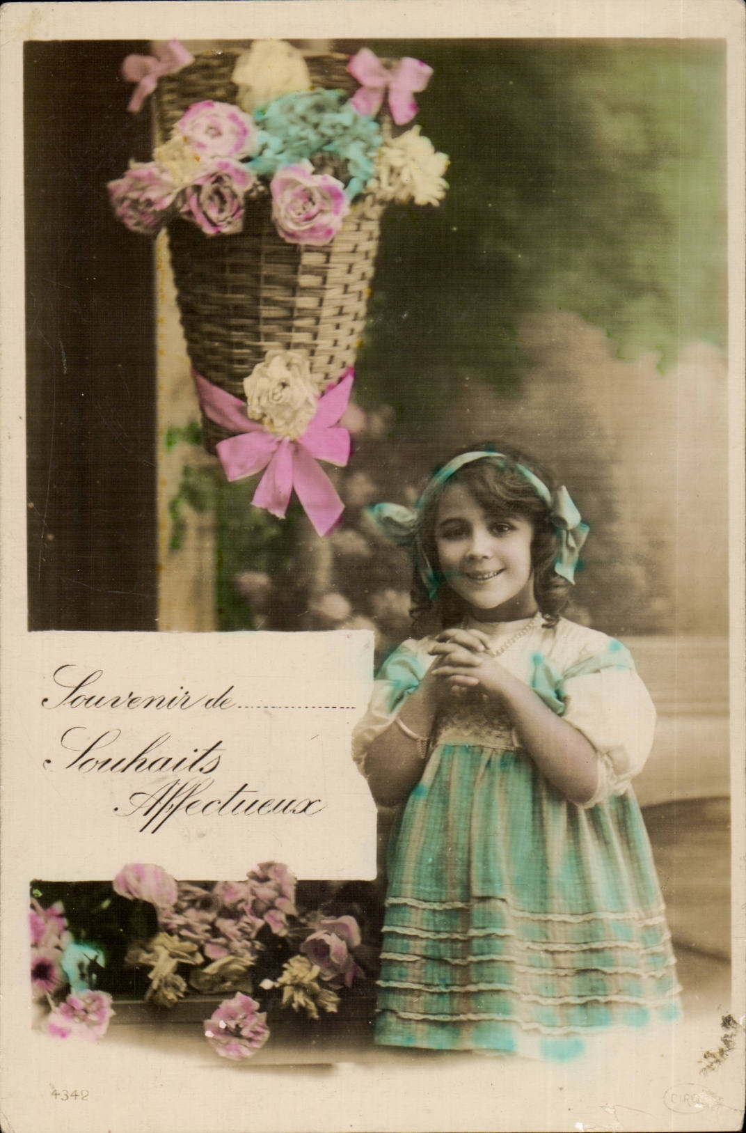 CPA Fantaisie Enfant Souvenir affectueux