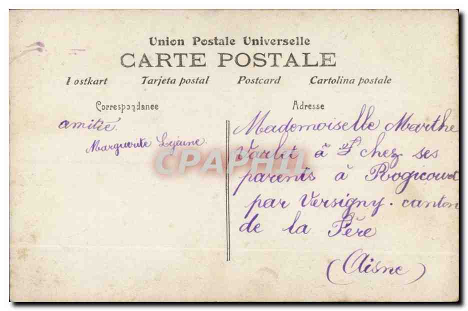 CPA Fantaisie Enfant Poulet Poule — Verso