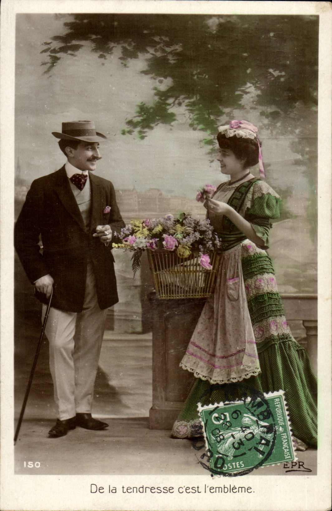 Couple au bouquet — De la tendresse c'est l'emblème — EPR n°150
