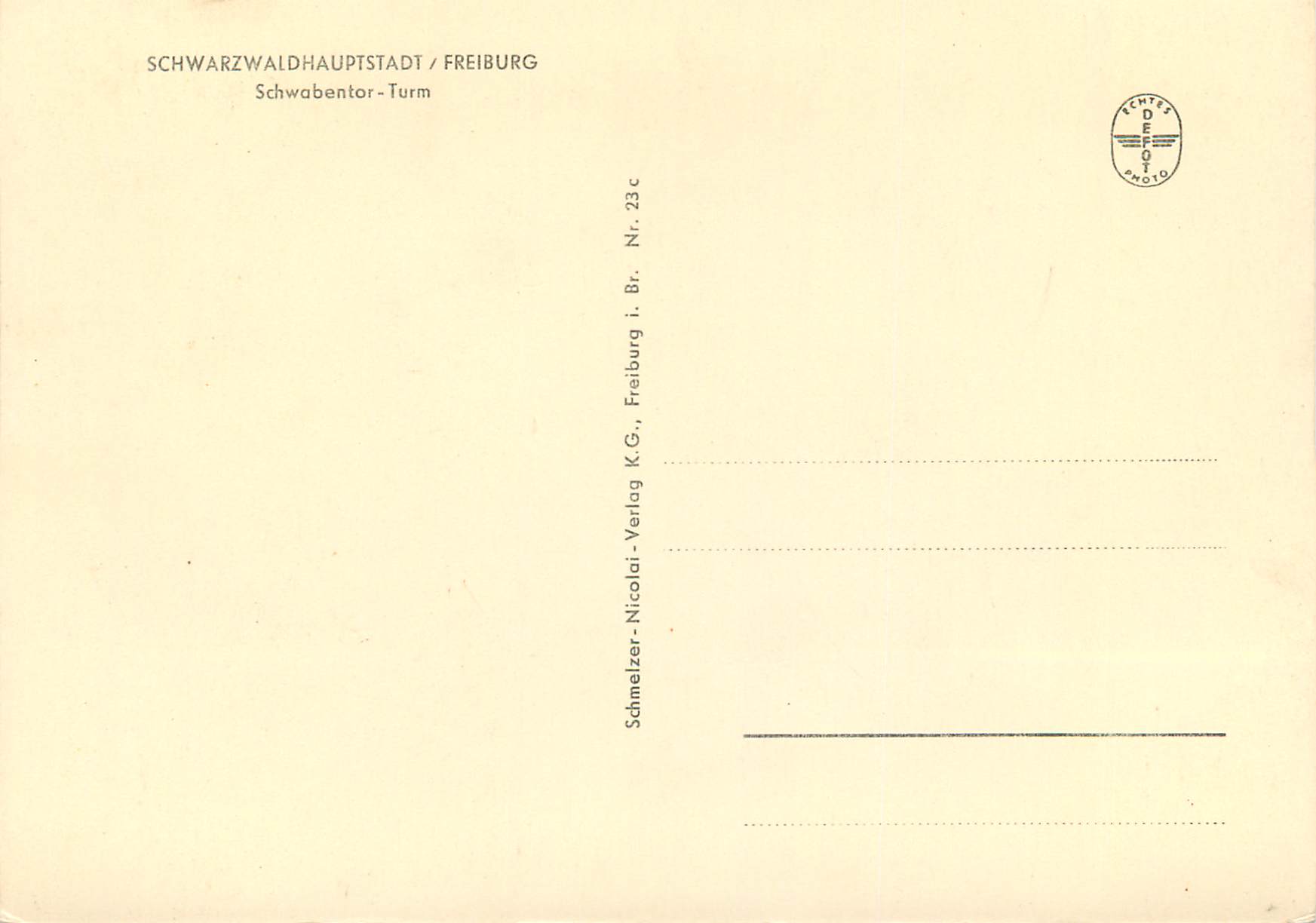 CPM Freiburg I Br Schwabentor-Turm — Rückseite