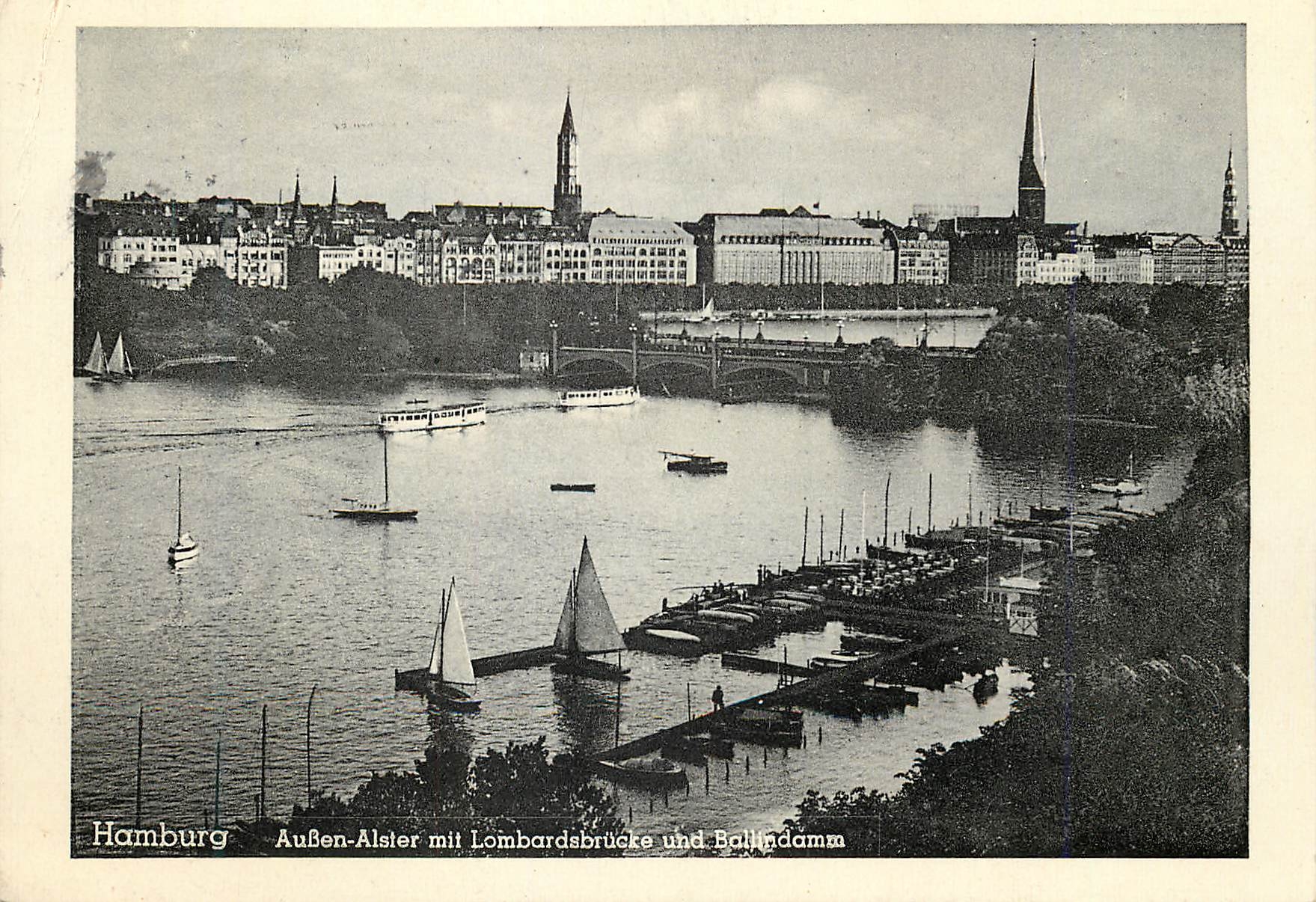 CPM Hamburg Auben-Alster Lombardsbrucken Ballindamm