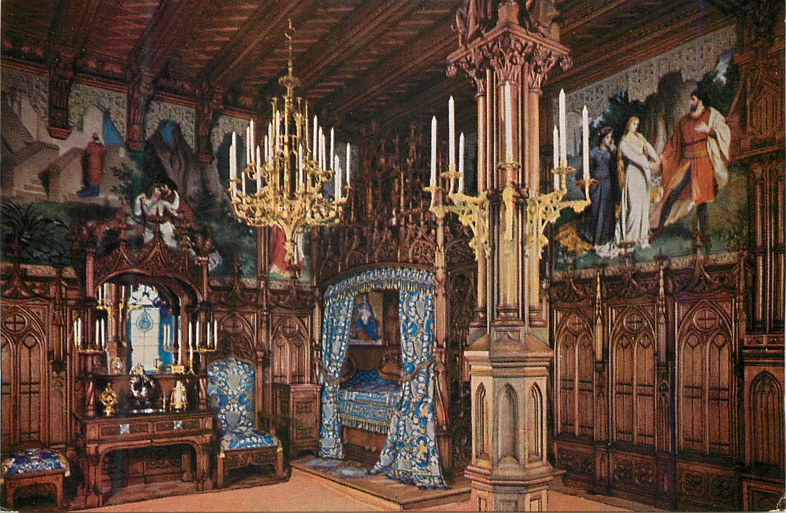 CPM Schloss Neuschwanstein Schlafzimmer-bedroom Fuessen