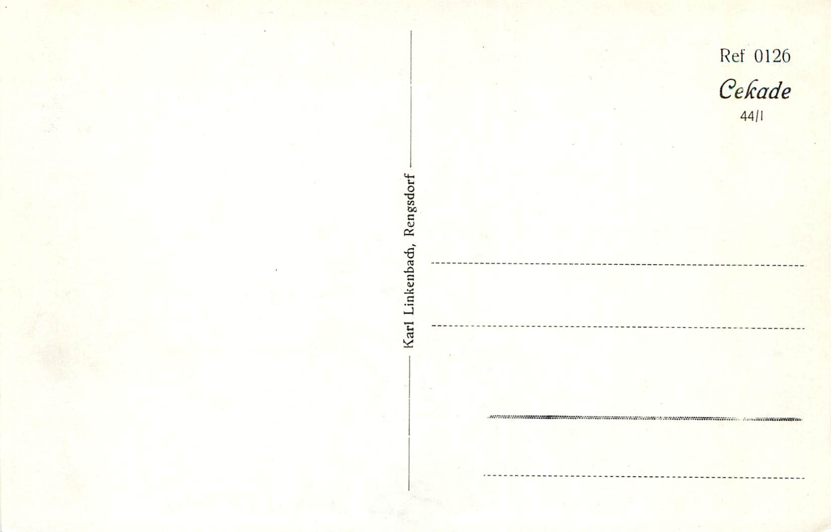 Pengsdorf — Volkernwiesental — éditeur inconnu, n° de série non visible — Rückseite