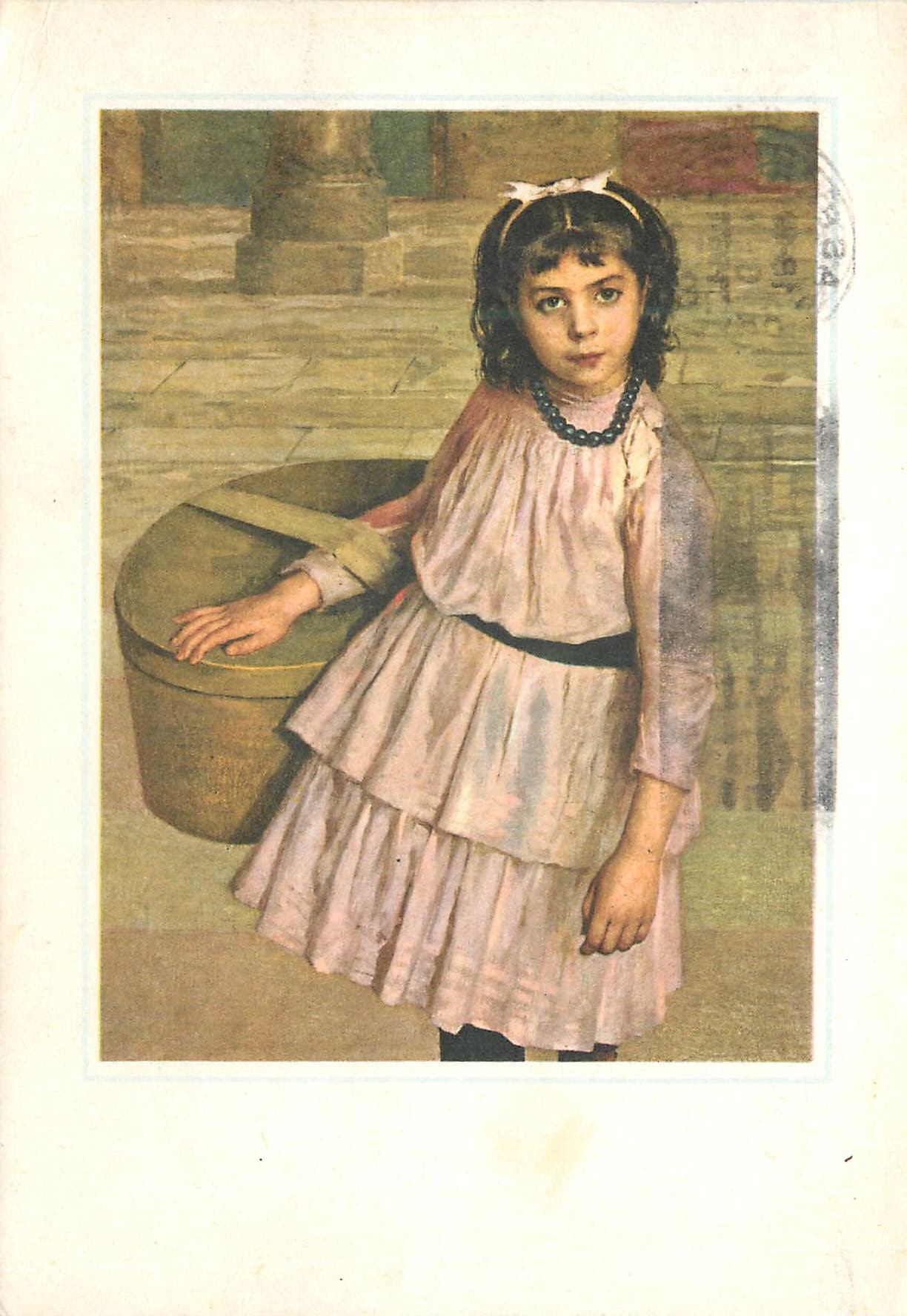 Fille avec un seau — illustration — Arti Grafiche Alinoni Baglioni, n° 4235