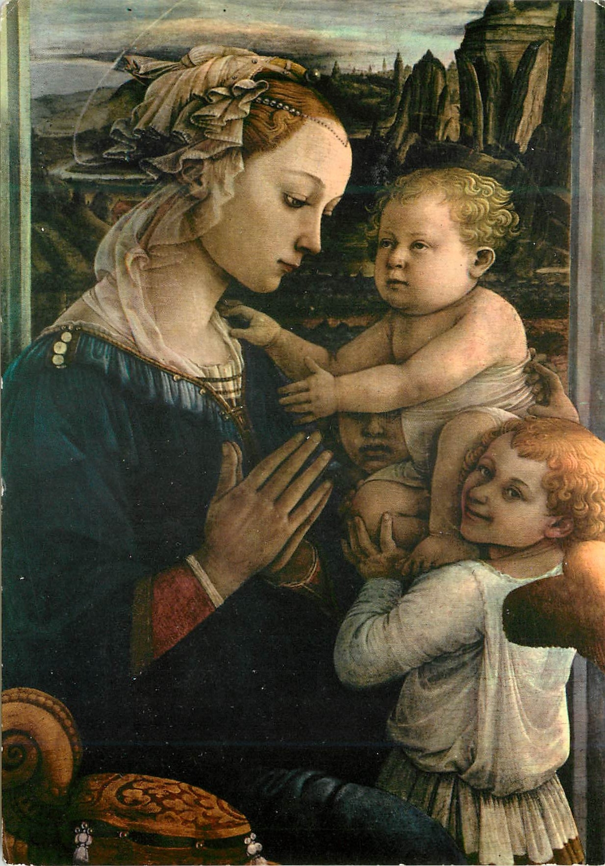 CPM Firenze Galleria Uffizi - Madonna col bambino e angeli