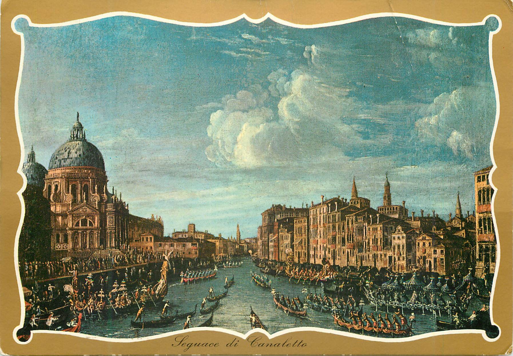 CPM Seguace il Canaletto Venezia - Regate in Canal Grande