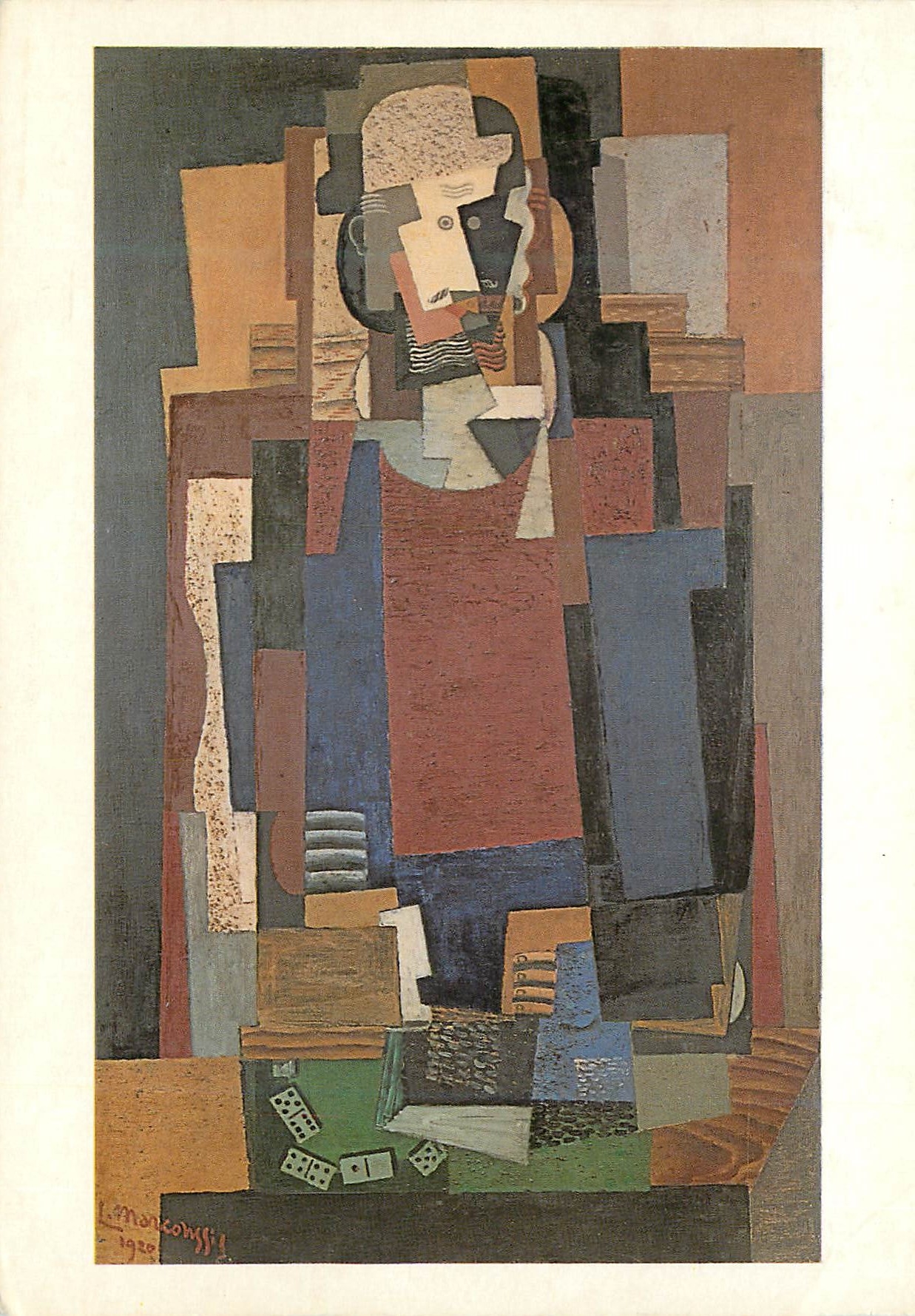 CPM Louis Marcoussis The Habitue- Oil with sand on canvas