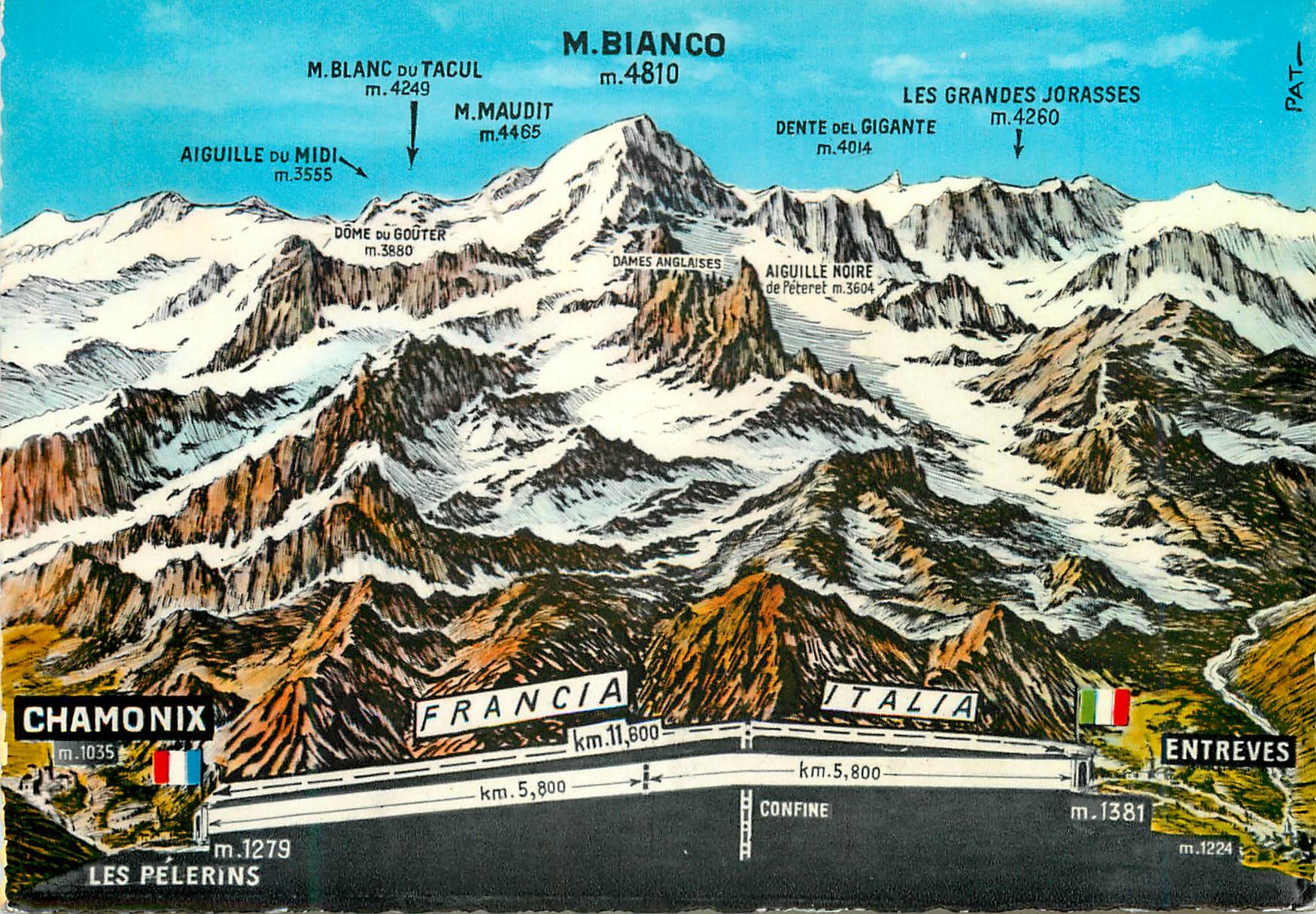 CPM The tunnel of Mont Blanc Val D'Aoste